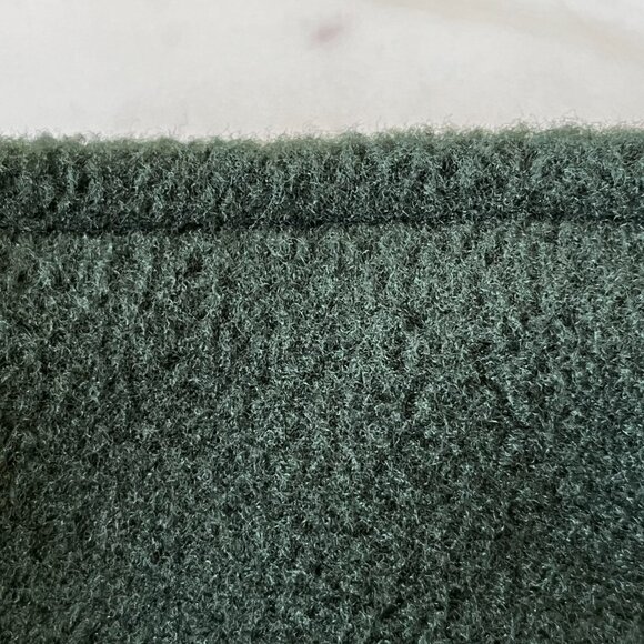 LL Bean Men's Full Zip Fleece Jacket Green Size Medium M Vintage Pockets 0 ALA-2 - Picture 7 of 10